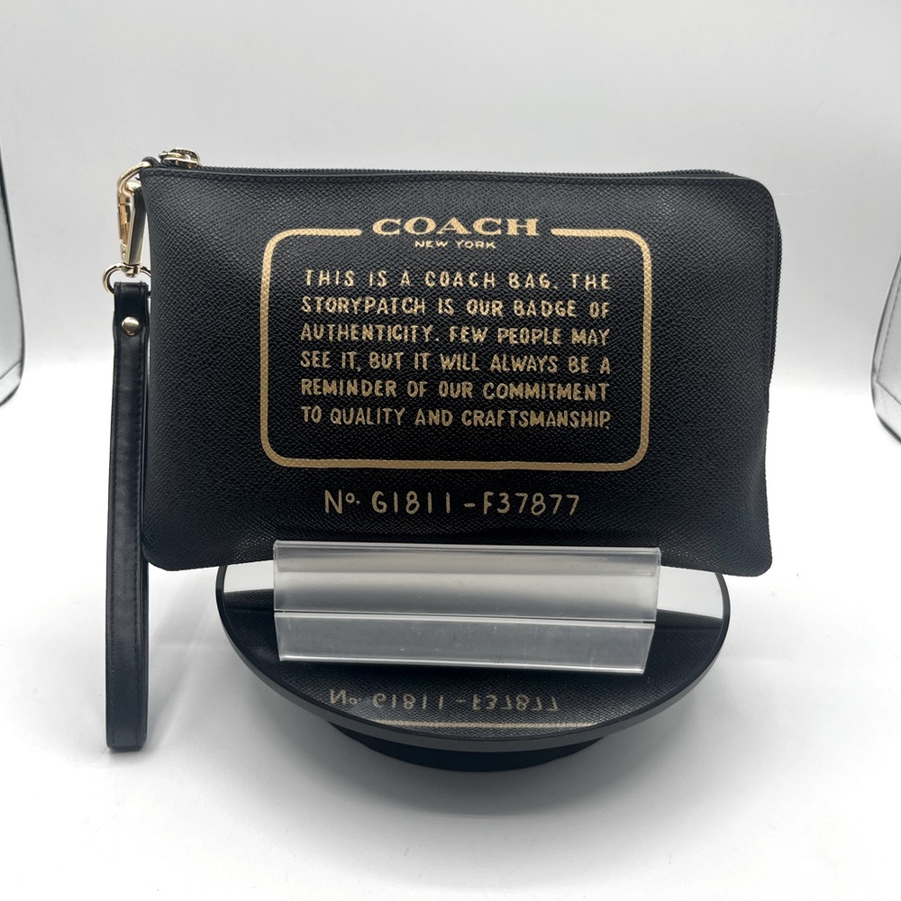 Coach Large Black Wristlet